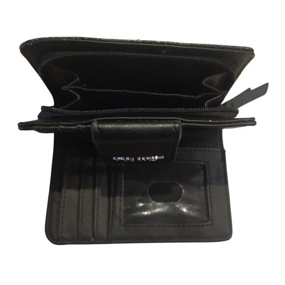 Nine West Gray & Black Wallet 7-Card Slots 4-Pockets 1-Zippered Magnetic Closure - Picture 5 of 5